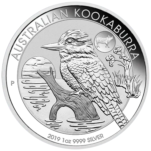 Vorderseite der 1 Unze Silber Kookaburra Privy Mark Schwein 2019 von Hersteller Perth Mint