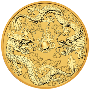 Vorderseite 1 oz Gold Australien Dragon & Dragon 2020