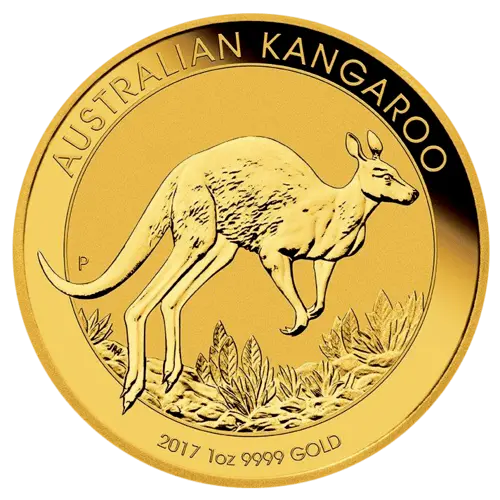 Vorderseite Goldmünze 1 Unze Australien Känguru 2017, der Hersteller Perth Mint Australia