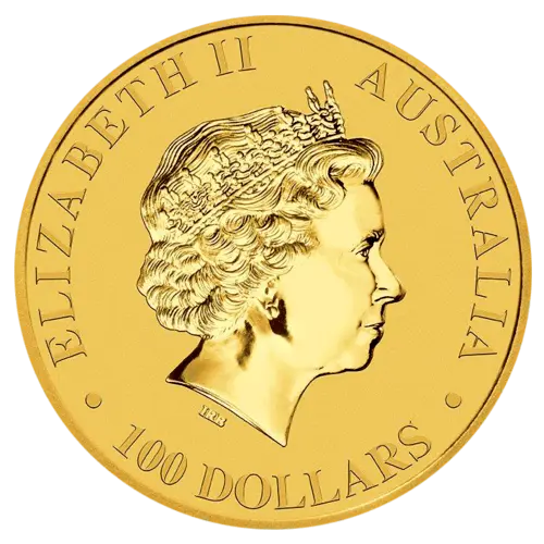 Rückseite Goldmünze 1 Unze Australien Känguru 2017, der Hersteller Perth Mint Australia