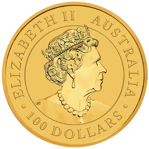 Rückseite Goldmünze 1 Unze Australien Känguru 2020, der Hersteller Perth Mint Australia