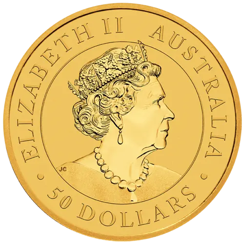 Rückseite Goldmünze 1/2 Unze Australien Känguru 2020, der Hersteller Perth Mint Australia