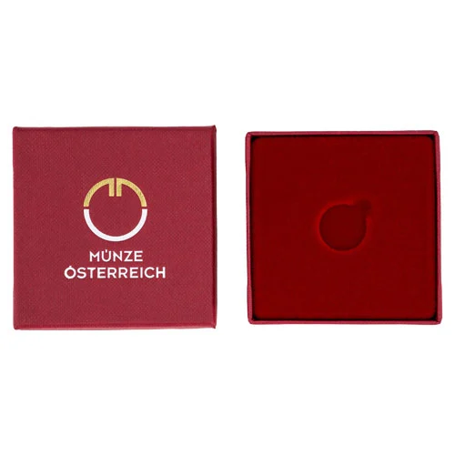 Weihnachtsetui für 1/10 Unze Gold Wiener Philharmoniker oben