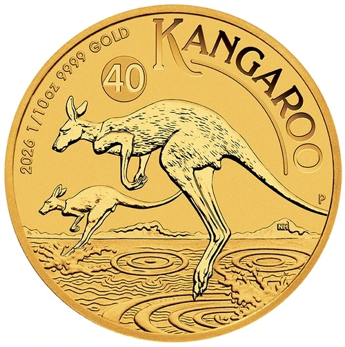 1/10 Unze Gold Australien Känguru 2026 Motivseite 1/10 Unze Gold Australien Känguru 2026 Motivseite