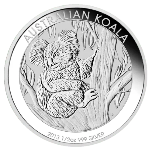 Vorderseite der 1/2 Unze Silber Australien Koala von Hersteller The Perth Mint