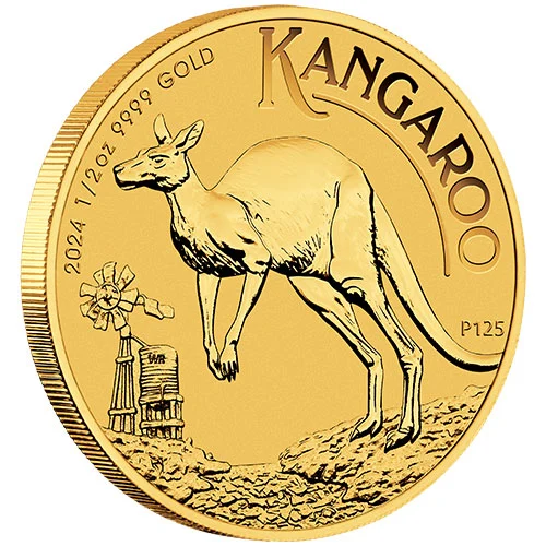 1/2 oz Gold Australien Känguru 2024 mit Rand