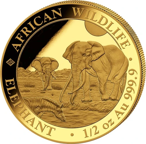 1/2 Unze Gold Somalia Elefant 2026 1/2 Unze Gold Somalia Elefant 2026