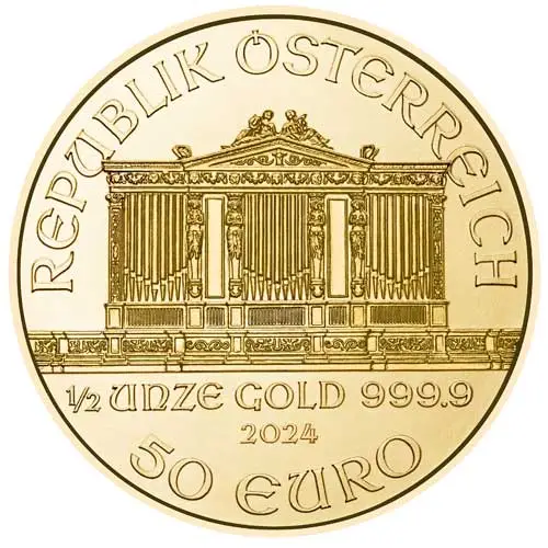 1/2 Unze Gold Wiener Philharmoniker 2024 (mehrwertsteuerfrei)