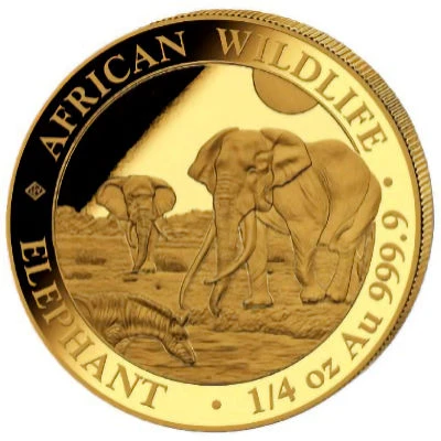 1/4 Unze Gold Somalia Elefant 2026 1/4 Unze Gold Somalia Elefant 2026