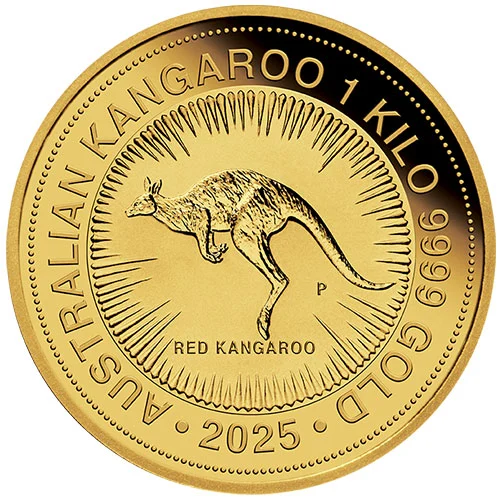 1 kg Gold Australien Känguru 2025 Motiv