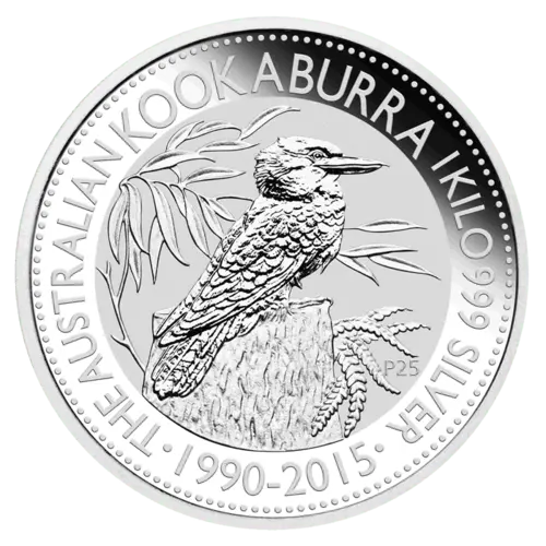 Vorderseite der 1 kg Silbermünze Kookaburra 1 | Vorderseite der 1 kg Silbermünze Kookaburra von The Perth Mint Australia 