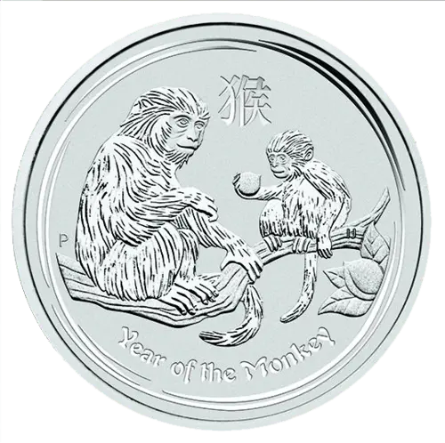 Vorderseite der 1 kg Silber Lunar Affe 2016 von Hersteller Perth Mint