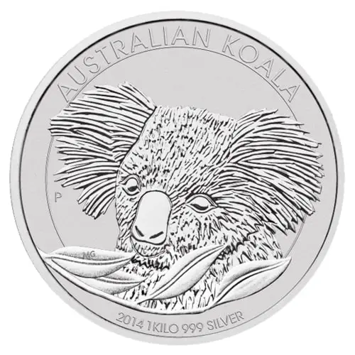 Vorderseite der 1kg Silbermünze Australian Koala 1 | Vorderseite Silbermünze 1 kg Australian Koala von The Perth Mint Australia