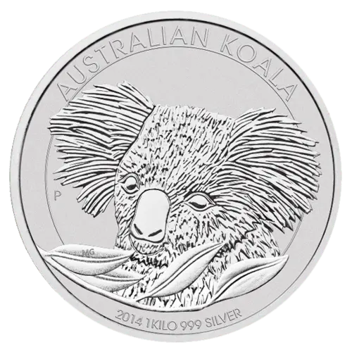 Vorderseite der 1 kg Silber Australian Koala 2014 von Hersteller Perth Mint