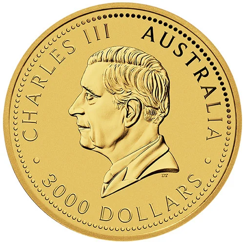 1 kg Gold Australien Känguru 2025 Charles III.