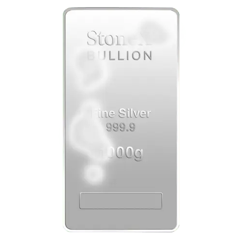 1 kg Silber Münzbarren angelaufen