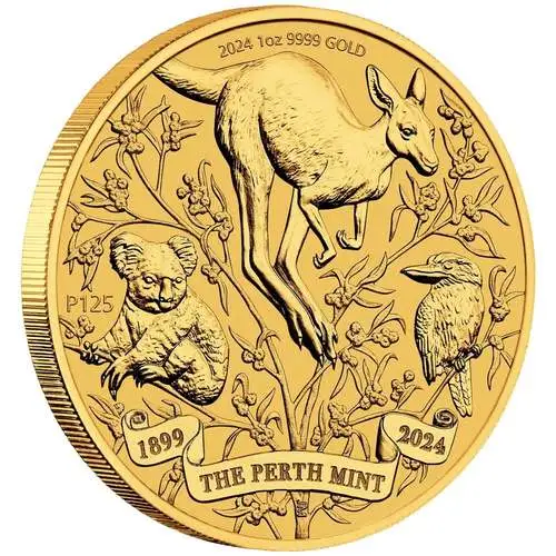 1 Unze Gold Perth Mint's 125th Anniversary 2024 Motiv