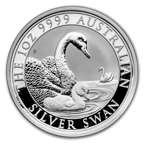 Vorderseite der 1 Unze Silber Australien Schwan 2019 von Hersteller Perth Mint