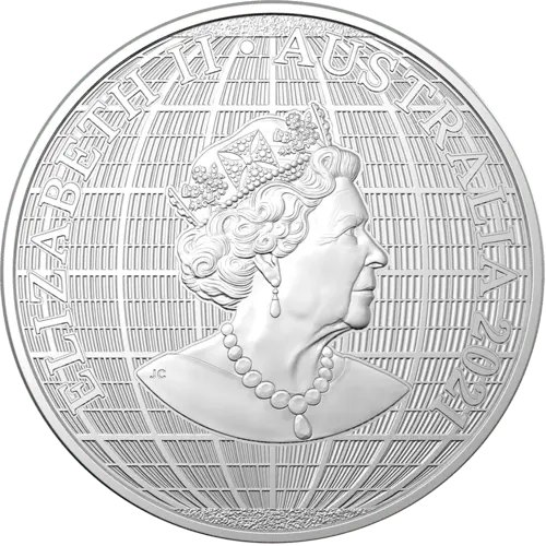 Rückseite der 1 Unze Silber Australien (RAM) Beneath the Southern Skies 2021 von Hersteller Royal Australian Mint