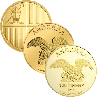 1 Unze Gold Andorra Eagle diverse Jahrgänge