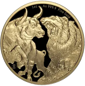 1 Unze Gold Bulle und Bär 2023