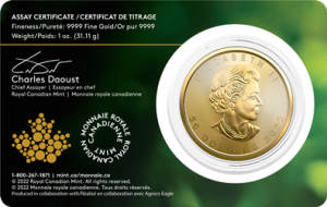 1 Unze Gold Maple Leaf 2022 single-sourced Mine