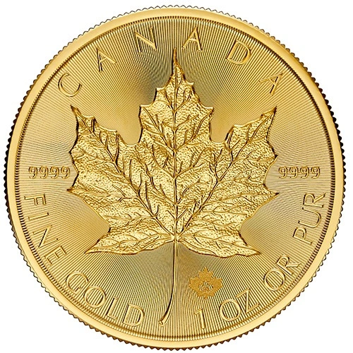 Vorderseite Goldmünze Maple Leaf