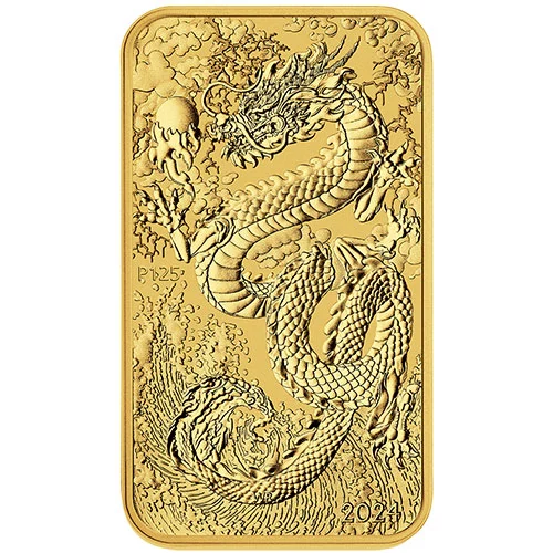 1 Unze Gold Münzbarren Rectangular Dragon 2024 I Feinheit: 999,9