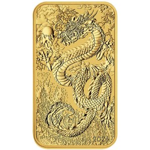 1 Unze Gold Rectangular Dragon 2024 Motiv