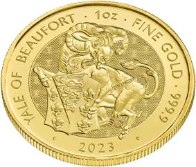 The Royal Tudor Beasts - The Yale of Beaufort 2023 1 Unze Gold 