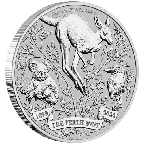 1 oz Platin Perth Mint's 125th Anniversary 2024 Motiv