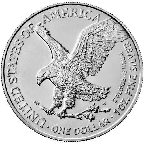 Vorderseite 1 Unze Silber American Eagle 2021 Typ 2 von Hersteller United States Mint