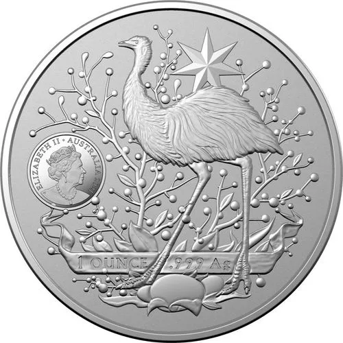 Rückseite  1 Unze Silber Coat of Arms 2021 von Hersteller Royal Australian Mint