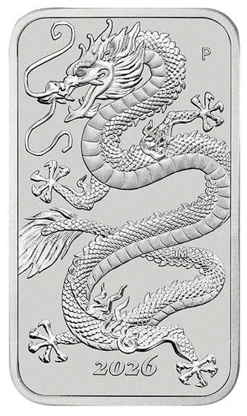 1 Unze Silber Münzbarren Rectangular Dragon 2026 1 Unze Silber Münzbarren Rectangular Dragon 2026
