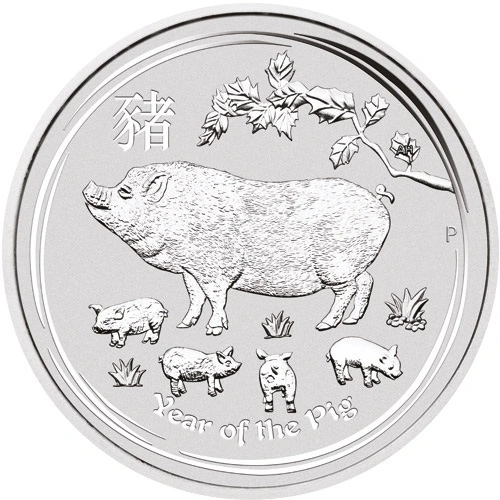 1 Unze Silber Lunar II Schwein 2019 (differenzbesteuert)