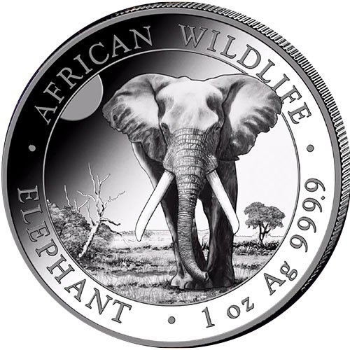 1 Unze Silber Somalia Elefant 2025 Motivseite