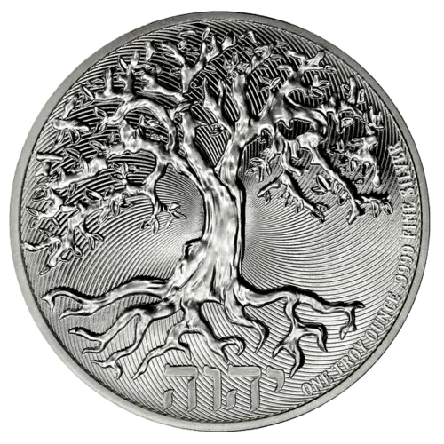 Vorderseite der 1 Unze Silber Tree of Leif 2021 Von Hersteller Sunshine Minting