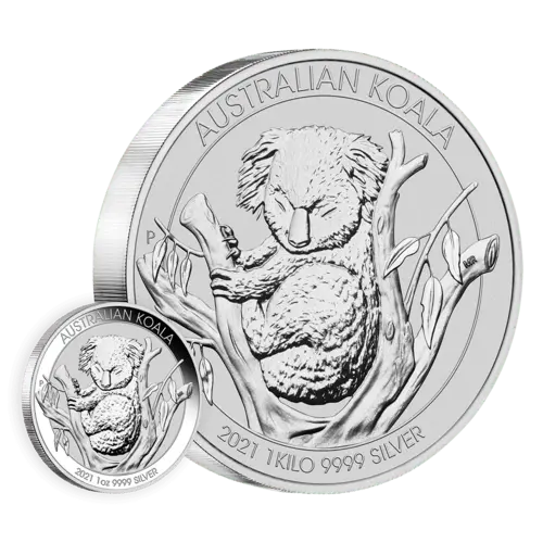 1 Unze Silber Australian Koala 2021 von Hersteller Perth Mint