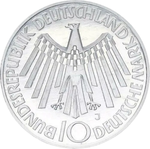 10 DM Gedenkmünzen 1970 bis 1972 & 1987 bis 1997 von Hersteller Div. dt. Prägeanstalten