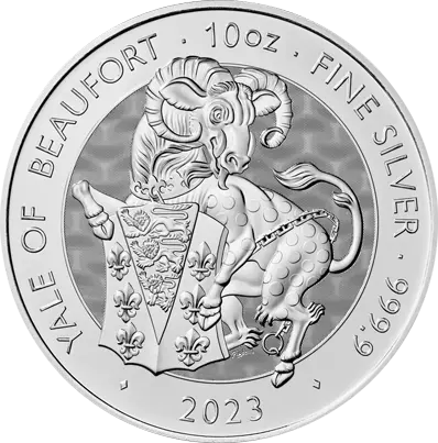 10 Unzen Silber The Royal Tudor Beasts - The Yale of Beaufort 2023