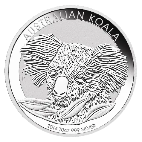 Vorderseite 10 Unzen Silber Australien Koala von Hersteller The Perth Mint Australia