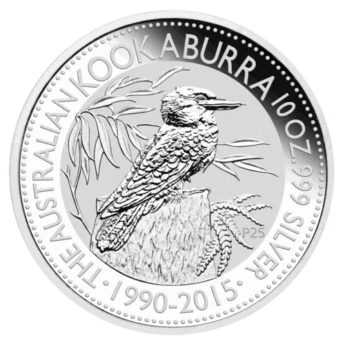 Vorderseite der10 Unzen Silber Kookaburra 1 Australien Münze von The Perth Mint | Vorderseite der 10 Unzen Silber Kookaburra Australien Münze von The Perth Mint