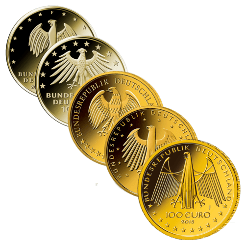 1/2 Unze Gold 100 Euro Deutschland diverse Jahrgänge