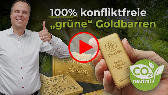 grüne Goldbarren