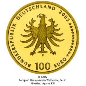 Rückseite 1/2 oz Gold 100 Euro Deutschland 2003 UNESCO Welterbe - Quedlinburg