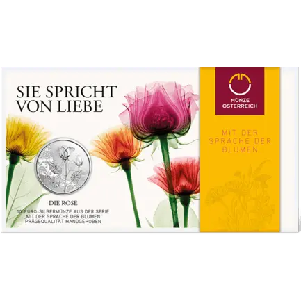 15 g Silber Mit der Sprache der Blumen 2021 Verpackung