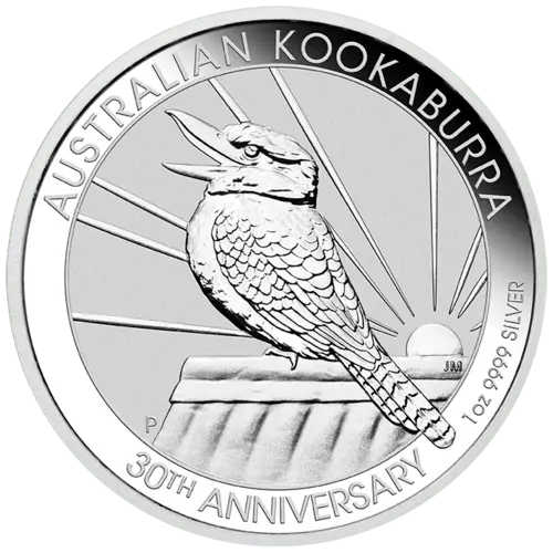 Vorderseite der 1 Unze Silber Kookaburra 2020 von Hersteller Perth Mint