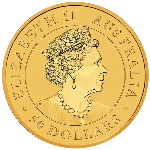 Rückseite Goldmünze 1/2 Unze Australien Känguru 2021, der Hersteller Perth Mint Australia