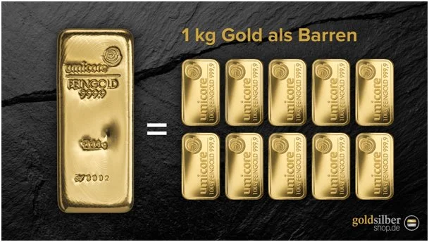 1kg Gold als Barren