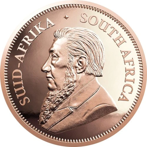 Rückseite Goldmünze 1 Unze Krügerrand Proof 2023, der Hersteller South African Mint